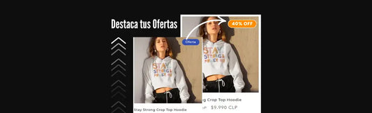 Cómo cambiar el emblema de OFERTA por el % de descuento